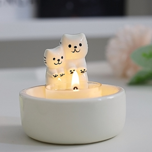 Cross-border Ceramic Ghost Candle Holder, Amazon Aromatherapy Candle, Cute Ghost Nordic Style Ornament, Halloween Gift