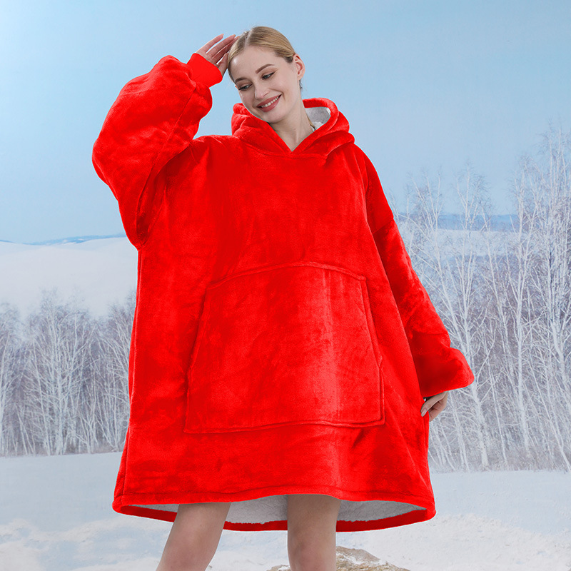 Transfronteriza Amazon TV manta gran bolsillo multifuncional portátil perezoso manga manta antiestática manta de franela