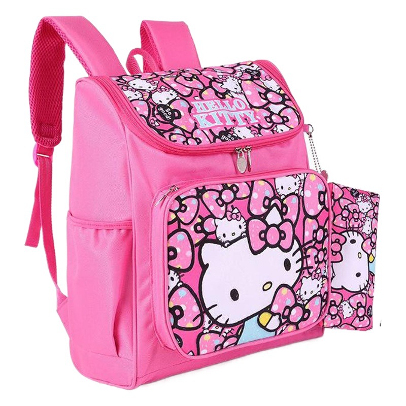 Coolomi color degradado blanco tela de dibujos animados estudiante Escuela Secundaria mochila gran capacidad con caja lápiz reducción carga