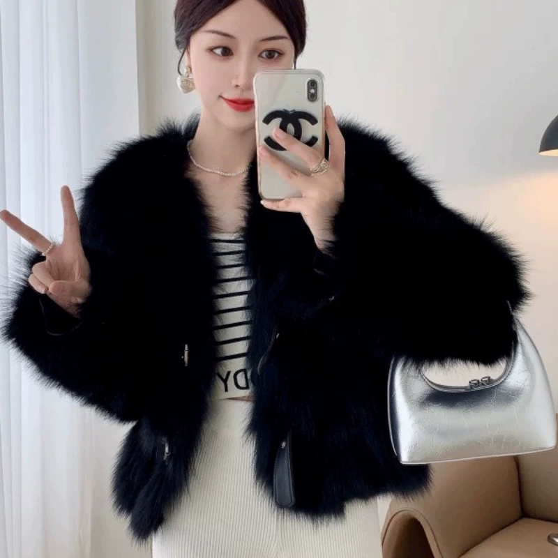 Velvet short elite trench coat, keep warm jacket