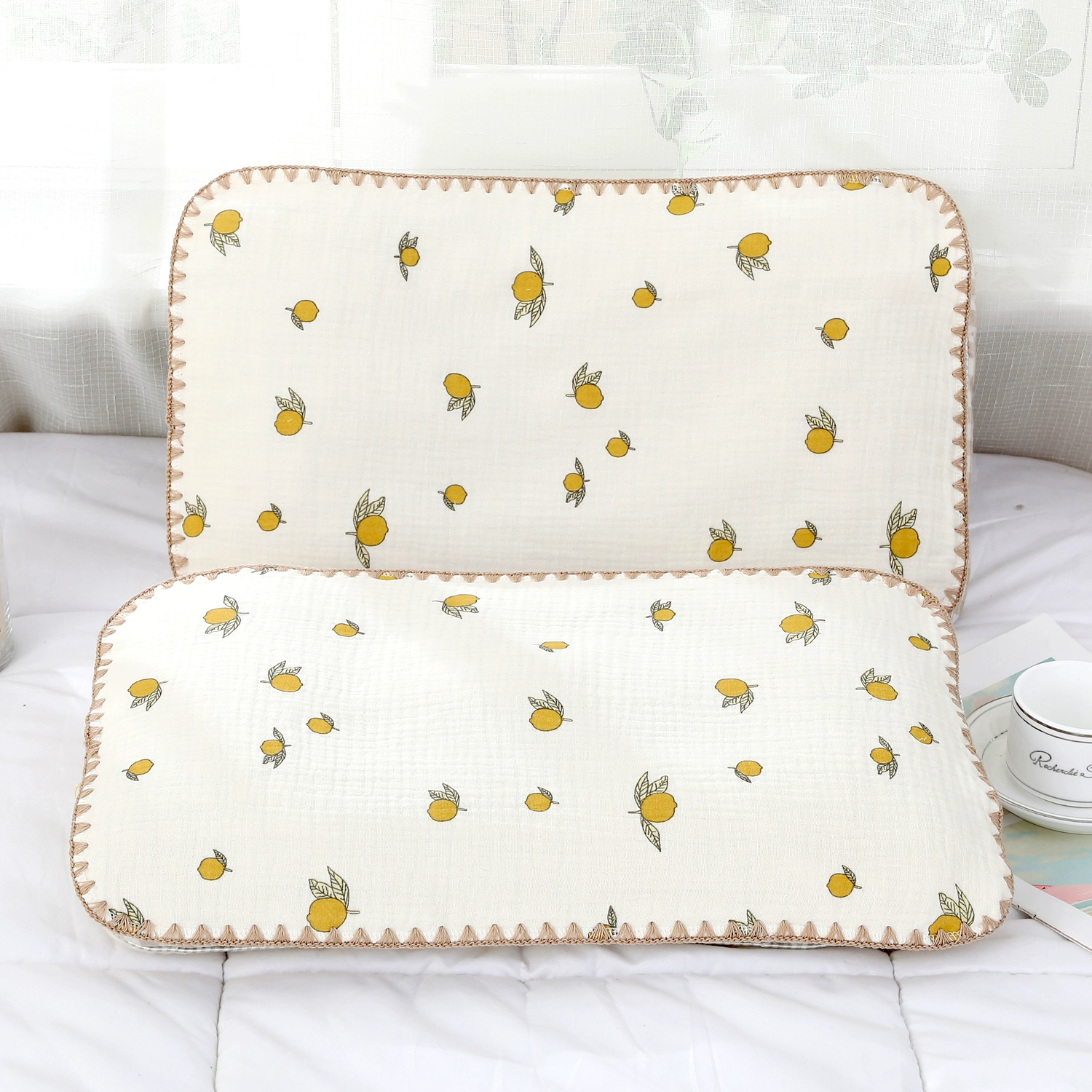 Cotton gauze breathable pillow for kindergarten for students