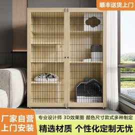 猫别墅家用室内猫柜双层实木猫窝猫笼爬架一体豪华猫屋大空间