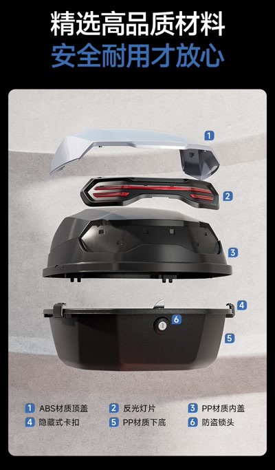 Suitable for the Trunk of Electric Vehicles, Universally Applicable to Aima, Yadi, Tailg, Luyuan, Large-Sized Electric Scooters, and Mopeds