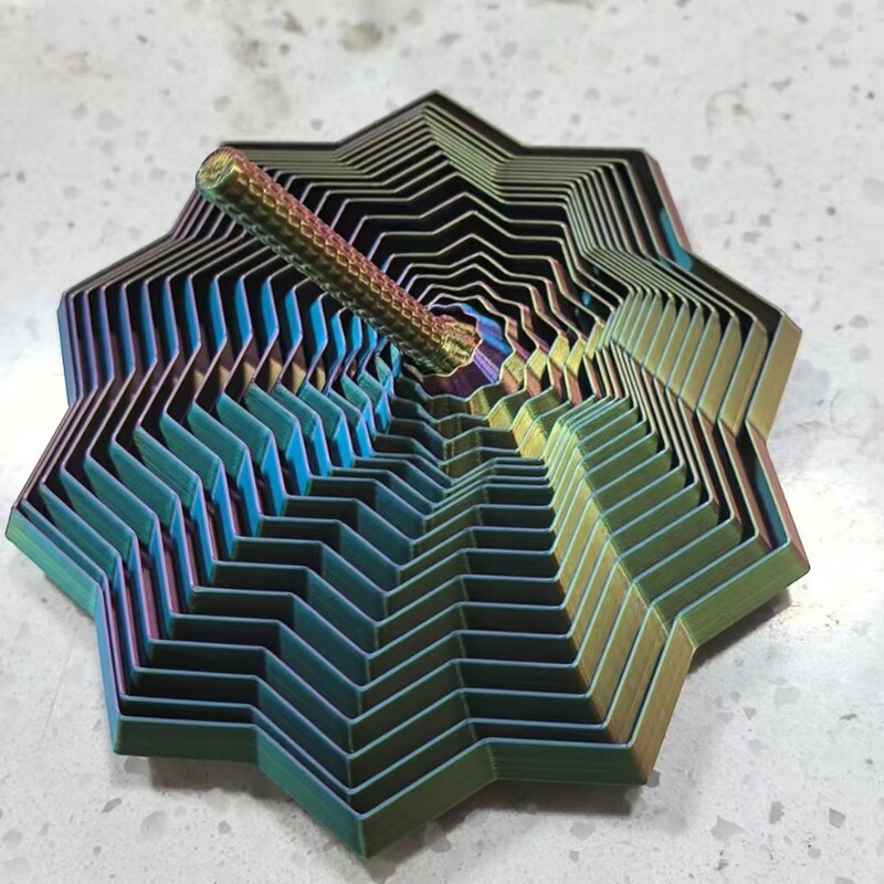 3d打印带手柄十边形指尖解压舒缓玩具ExpandedSensoryFidget Star|undefined