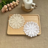 Внешняя торговля ручной работы вязаный крючком коврик для цветочной тарелки большая снежинка 16 см один цветок круглый Ловец снов ядро ​​ретро американский реквизит для стрельбы