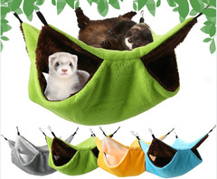 Hamster Hammock Honey Badger Insulated Double Layer Plush Hammock Suspended Squirrel Sleep Bag Pet Winter Warmth Supply