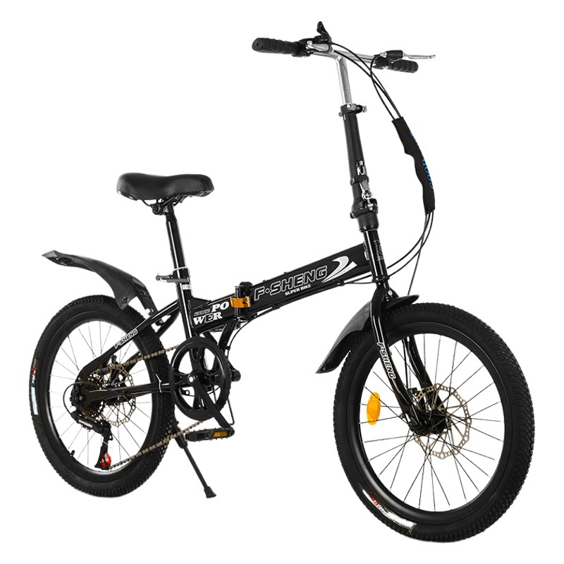Bicicleta plegable de 20 pulgadas, bicicleta para estudiantes con freno de disco de 6 velocidades, bicicleta plegable para adultos, bicicleta para ciclistas urbanos