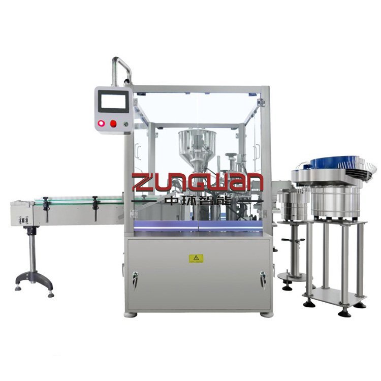 ZHJM-12R全自动眼线液灌装上刷旋盖机 眼线液灌装机 旋盖机厂家灌