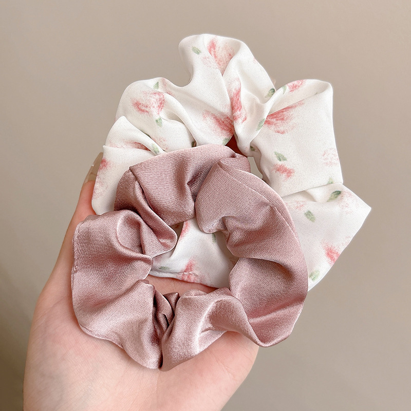 Ballet estilo encaje intestino grueso lazo para el cabello de alto valor con cola de caballo cuerda para el cabello flor para la cabeza niña de verano bola cabeza cuerda para el cabello accesorios para el cabello