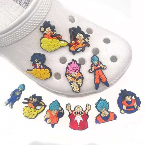 Croc shoes diy accessories Dragon Ball cartoon shoe flower PVC shoe buckle shoe accessories Croc shoe decorative shoe buckle set