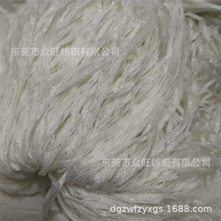 Оптовая тканая лента пряжа Flat Ribbon Yarn быстрый прядение бренд шерстяная пряжа хлопковая нейлоновая полиэфирная смесь особая фантазия пряжа лента пряжа