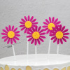 Wholesale sunflower cake decoration 日 Sunflower Creative birthday cake inserts dessert table plug -in 5 pieces