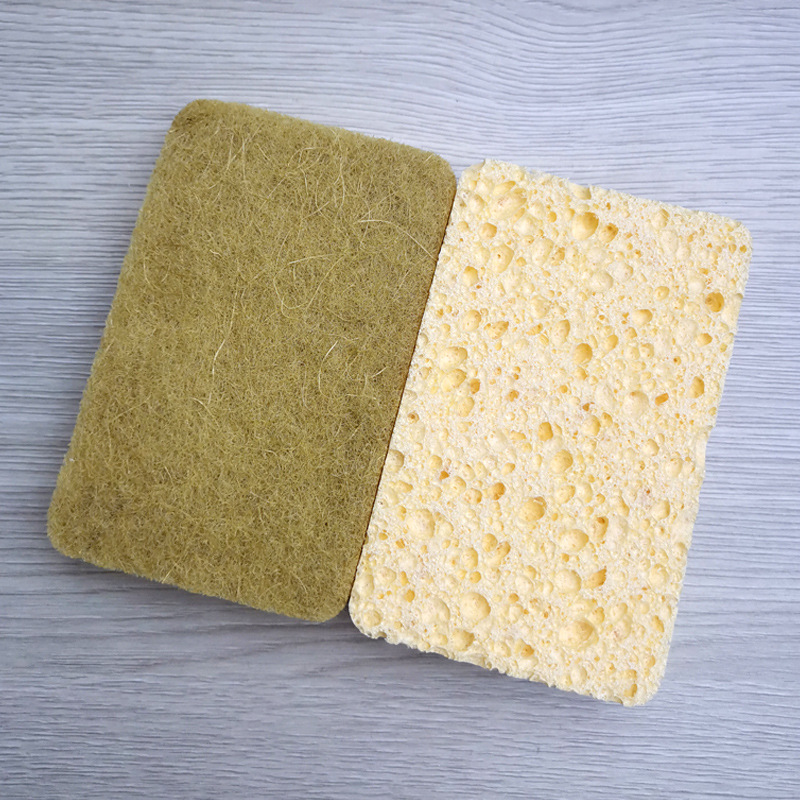 Sisal natural, pulpa de madera, esponja de algodón, cepillo de lavado, olla, limpieza de cocina, esponja de pulpa de madera de palma de coco, estropajo al por mayor