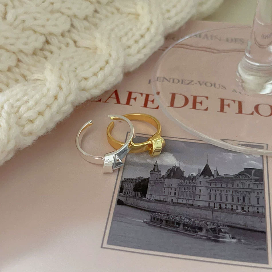 范智乔 Accessory, brand ring, Korean style, silver 925 sample, simple and elegant design