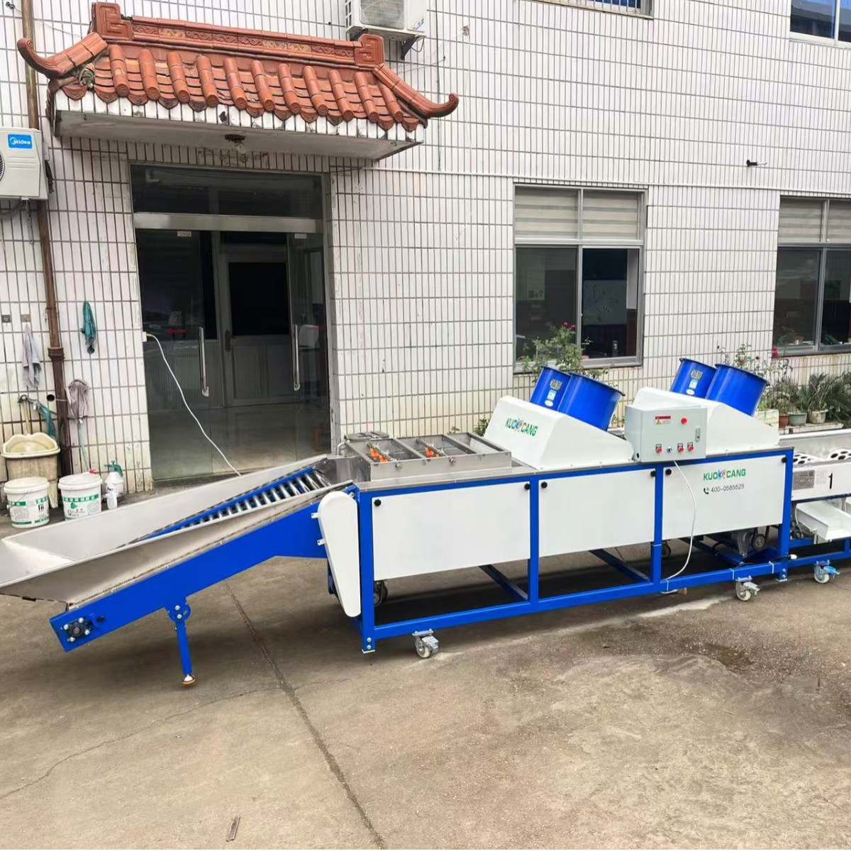 水果清洗分级机 型号：6GFJC-63 功率:3.8kw果蔬清洗加工设备