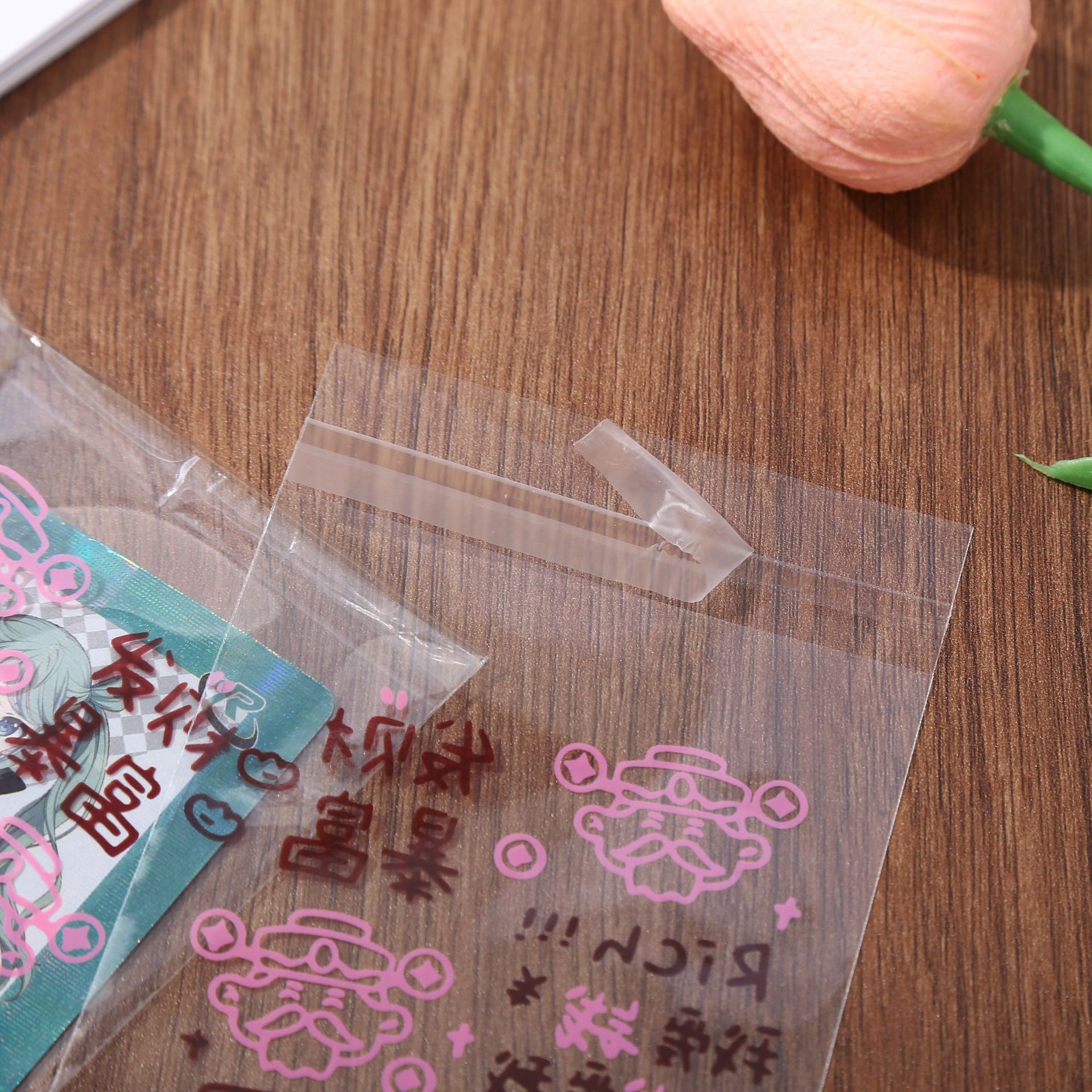 新しいスタイルの富を生み出すジップロックバッグ、お金が四面から来る、opp粘着バッグ、カードバッグ卸売