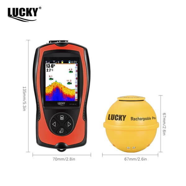 Lucky Color Screen Sonar Wireless Fish Finder Visual High-Definition Underwater Fish Finder Fish Finder