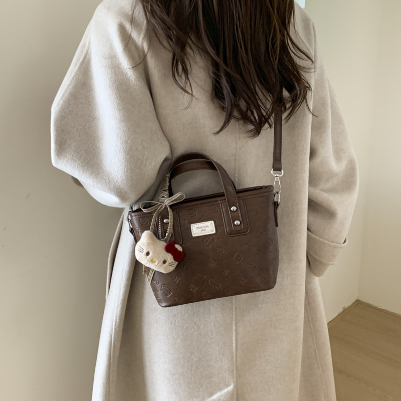 Bolso de mujer 2025 nuevo nicho de textura de alta calidad otoño invierno retro versátil bolso de mochila bolso de cubo de mano