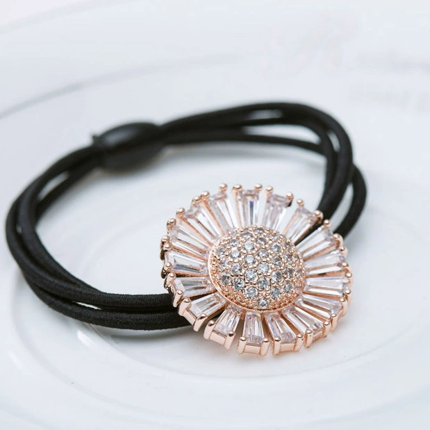 Бусины камень с zircon солнечная батарея, зажим для волос, модная верёвка для волос, японский и корейский, микроингрустация