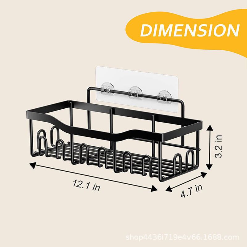 Rack de baño montado en la pared a prueba de polvo para inodoro sin perforación para almacenar artículos de higiene rack de almacenamiento rack de ducha montado en la pared a prueba de óxido