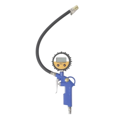 Air pressure gauge, tire pressure gauge, high-precision air inflating head with pressure gauge, car tire monitor, electronic air gun, inflating nozzle (Air pressure gauge/tire pressure gauge) - digital-display-model