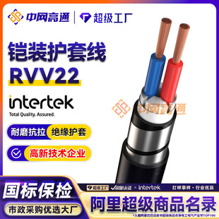 Rvv Armored Cable 234 Core*1.5 Rvv22 Oxygen-Free Copper Control Signal Cable Power Cord High Temperature Resistant Cable Sheath