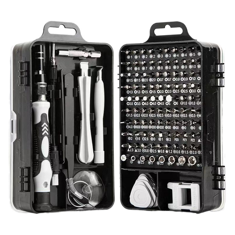 Juego de destornilladores transfronterizos 115 en uno destornilladores de precisión multifuncionales, relojes, herramientas de reparación de teléfonos móviles