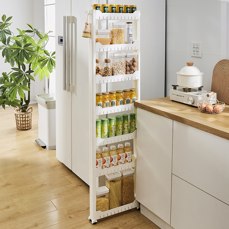 9/10cm Kitchen Gap Super Narrow Cabinet Side Seam Refrigerator Side Bathroom Storage Storage Door Rear Gap Storage Rack Wall