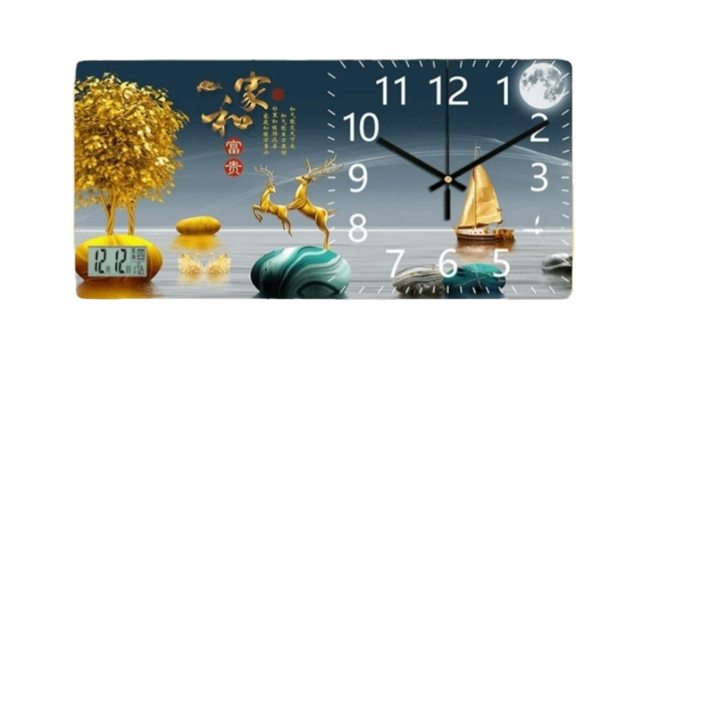 Reloj de pared decorativo moderno minimalista y silencioso – pintura para sala de estar.