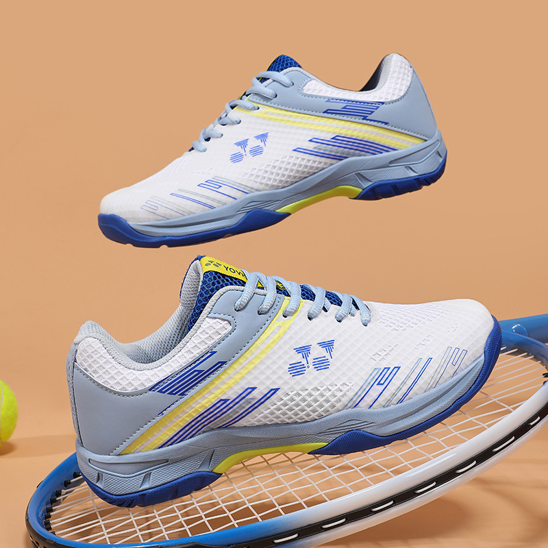 Zapatos de entrenamiento de bádminton profesionales para hombres y mujeres zapatos de competición de amortiguación ligero de campo interior antideslizante tela transpirable zapatos deportivos