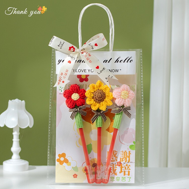 教师节礼物2025新款实用手工diy花束红笔幼儿园小学送女老师高档|undefined