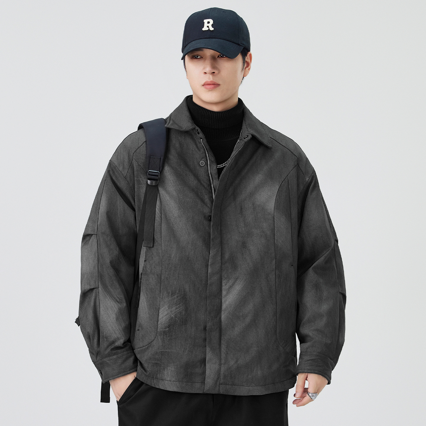 2025 invierno nuevo chaqueta de plumón para hombres retro japonés con solapa suelta chaqueta de plumón cálida abrigo de ocio universal