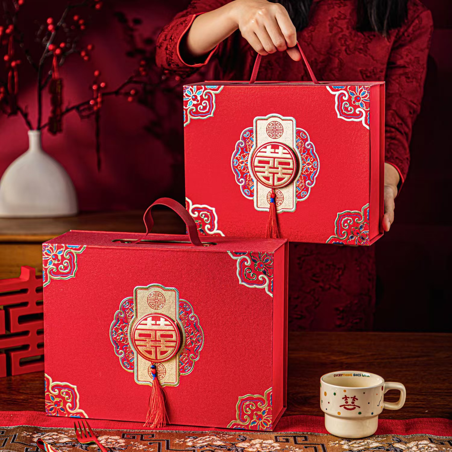 磨砂喜糖盒结婚伴手礼新娘回礼礼盒商务礼品包装盒礼物包装精装