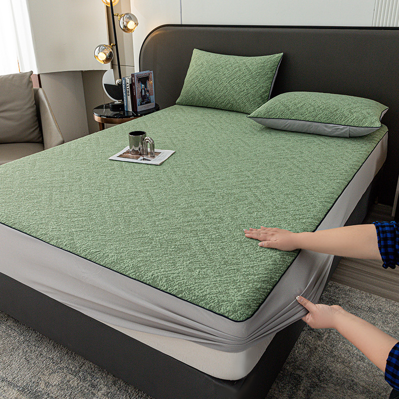 Sombrilla de cama de seda de hielo de verano pieza individual 2025 nueva cubierta protectora de colchón con todo incluido