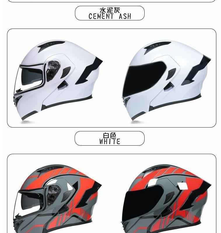 Motorcycle Helmet Men and Women Flip Up Dual Visor Winter