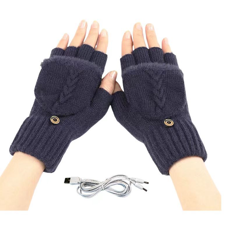 네이비 블루 단면 손등 가열