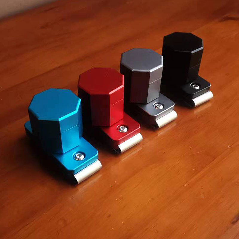 Aluminio octogonal cinturón hebilla tipo tapa de chocolate de metal clip de chocolate traje varilla de billar accesorios de cabeza de cuero suministros de billar