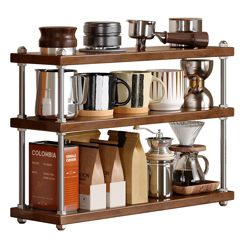 Tazas de madera sólida, tazas de café, estanterías de almacenamiento de tazas de agua, estanterías de almacenamiento de tazas de té, estanterías de mesa de cocina