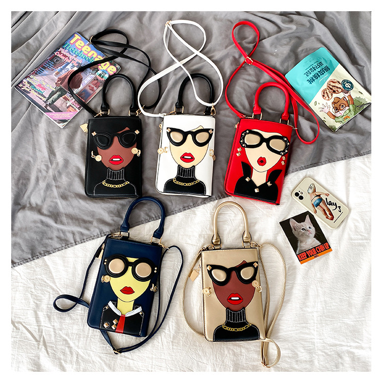 345g Weight Cotton Lining Material Sewing Thread Fashion Element Zipper Closure Type Single Shoulder Strap Strap Type Crossbody Bag Bags Type Casual, Shopping Occasion Pu Leather Material Human Pattern All Seasons Season Women's Gender Streetwear Style Square Shape Medium Size Women's Medium Pu Leather Human Streetwear Sewing Thread Square Zipper Crossbody Bag 42