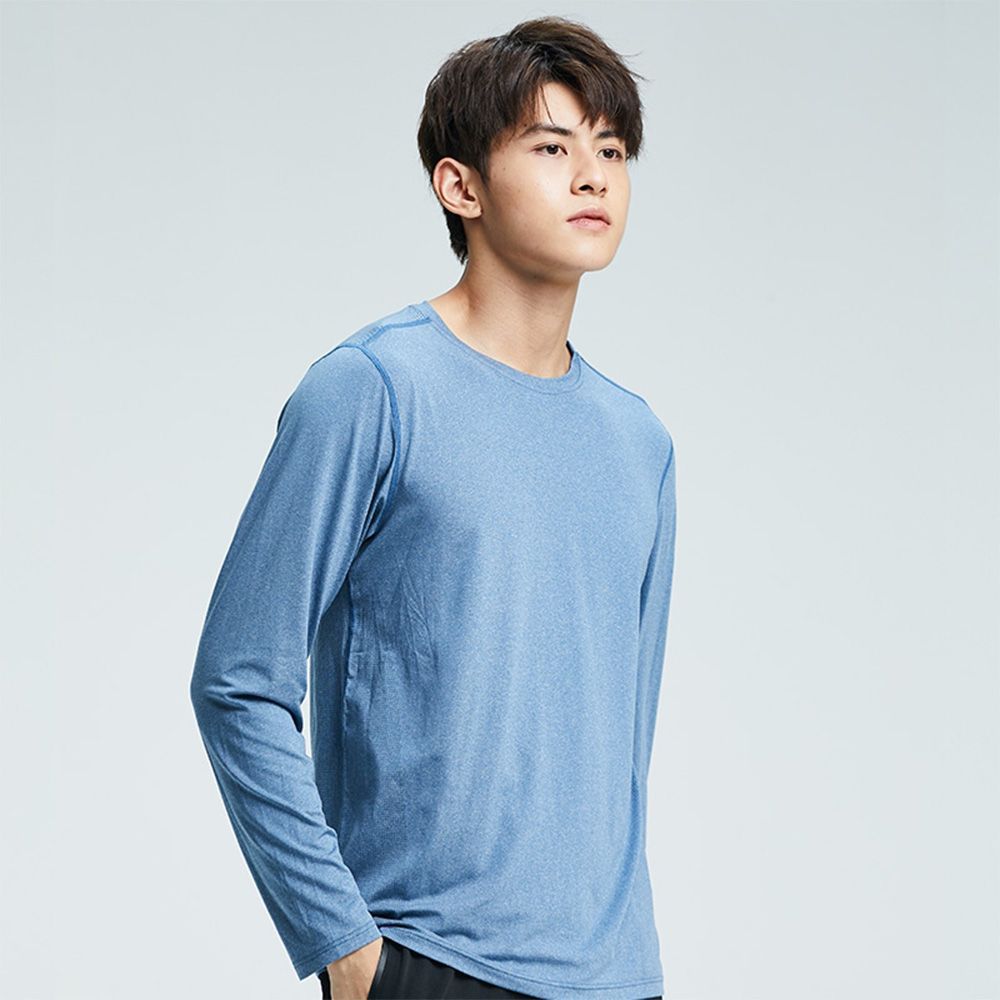 LULU el mismo estilo de deportes de secado rápido de manga larga más tamaño superior suelta fitness running camiseta color sólido moda cuello redondo transfronterizo