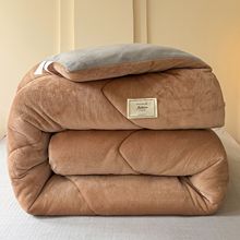 10斤加厚高端冬季双面牛奶双面绒被子保暖学生宿舍棉被羊羔绒纯棉