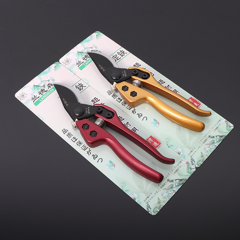 兰德森果枝剪修枝剪剪定剪手剪嫁接剪刀园林园艺修枝造型插画工具