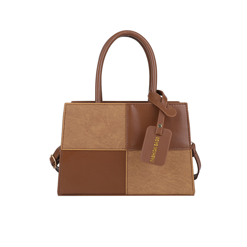 Tendencia de moda estilo coreano costura de contraste de color alta textura bolso de mano casual de todo fósforo pequeño bolso cuadrado bolso de mensajero de un solo hombro mujer