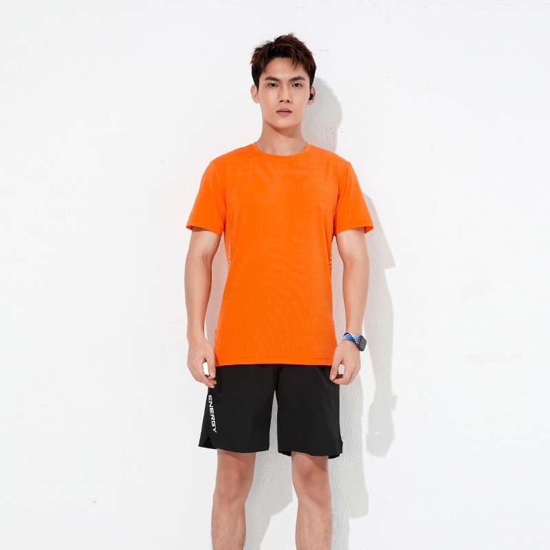 Camiseta deportiva de verano para hombre, de secado rápido, informal, para correr, baloncesto, entrenamiento, holgada, transpirable, de seda helada, de manga corta, al por mayor