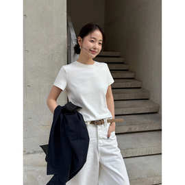 TG 不挑人基础正肩显瘦柔软不透T恤女2026春款百搭短袖上衣26364