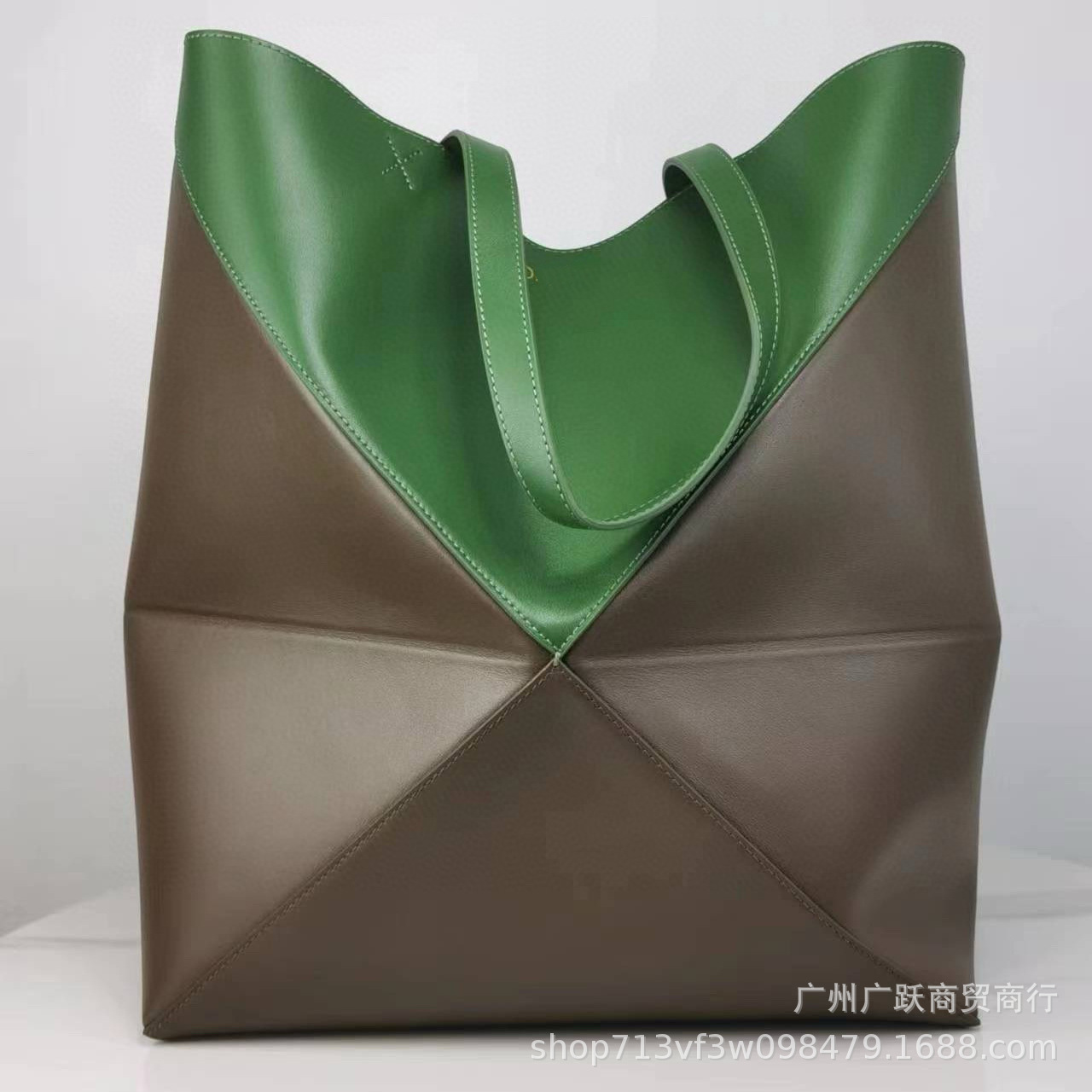 big glossy leather quality one-shoulder bag