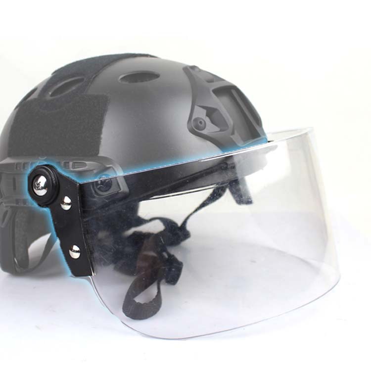 Transparent Windproof Lens Riot Mask Rail Mask Fast Helmet Mask Cs Face Protection Anti-Bb Bullet Anti-Face Punch