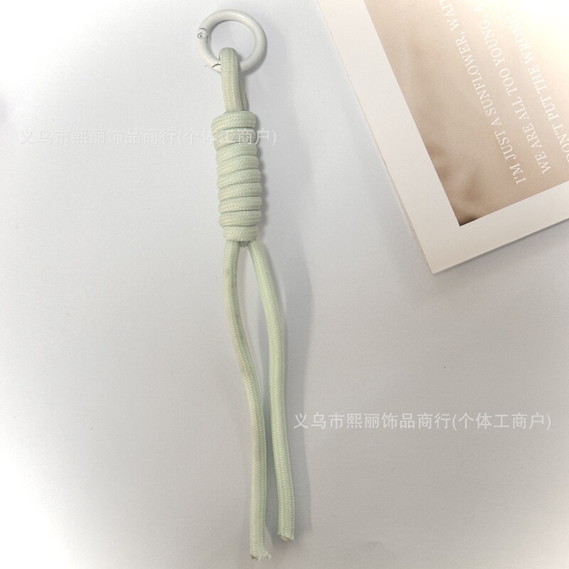 撞色网红同款miu系手机挂绳简约编织绕绳玩偶挂饰挂件彩色绳扣|undefined