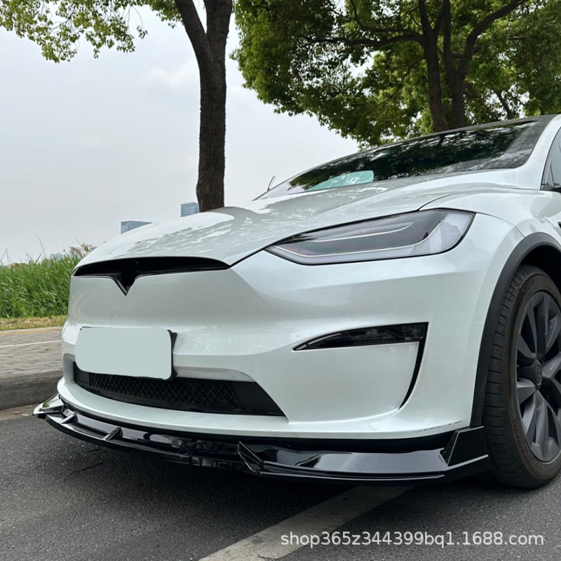Cross-Border Hot Sale Suitable for Tesla Model X 2021-2025 Front Shovel Punched Fixed Small Surround Front Lip