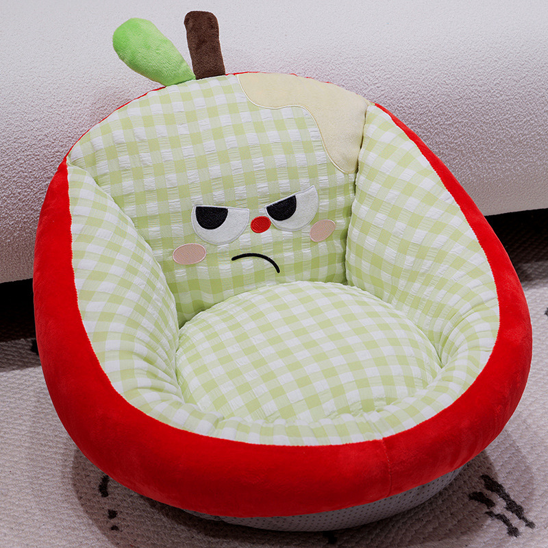 Cojín de manzana encantador de dibujos animados, cojín de sofá, cojín de sofá, dormitorio, sala de estar, cojín de tatami para niños